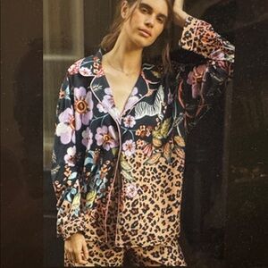 Lyrebird Cloud Flannel Pajama Top